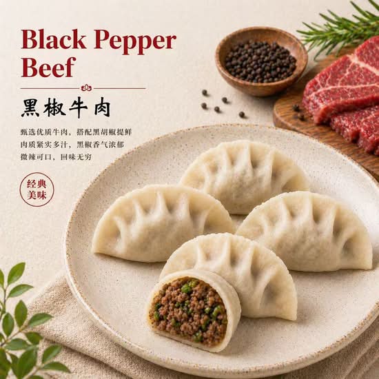 Beef & Black pepper (S-10pcs (小份-10个）)
